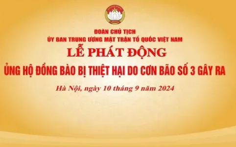 ỦNG HỘ ĐỒNG BÀO CHỊU ẢNH HƯỞNG CỦA CƠN BÃO SỐ 03 VÀ SỐ 04