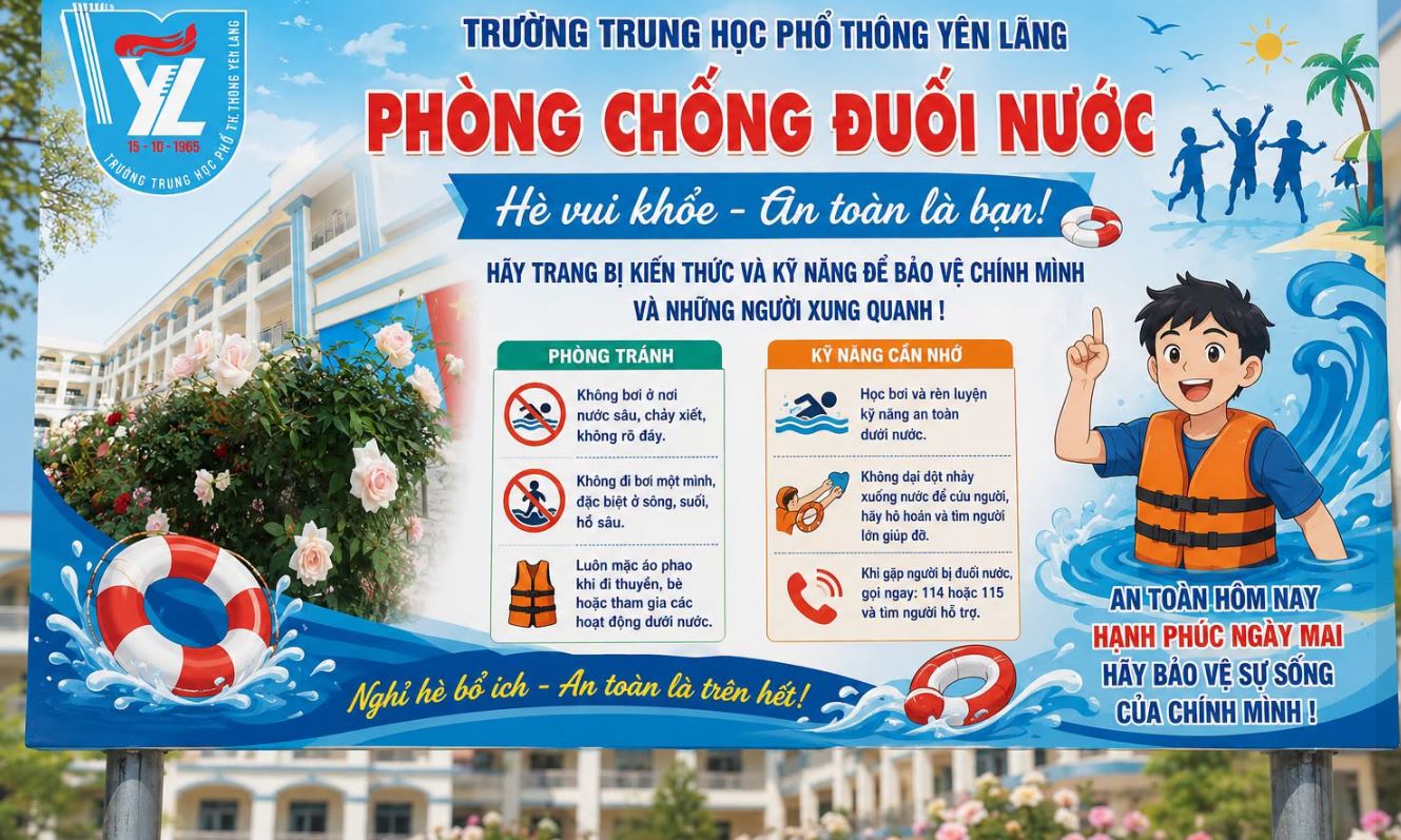 KỲ NGHỈ HÈ AN TOÀN – NÓI KHÔNG VỚI TAI NẠN ĐUỐI NƯỚC!